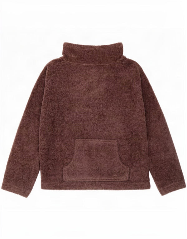 Maglione in pile da donna Marks & Spencer UK 16/18 Large Marrone Poliestere