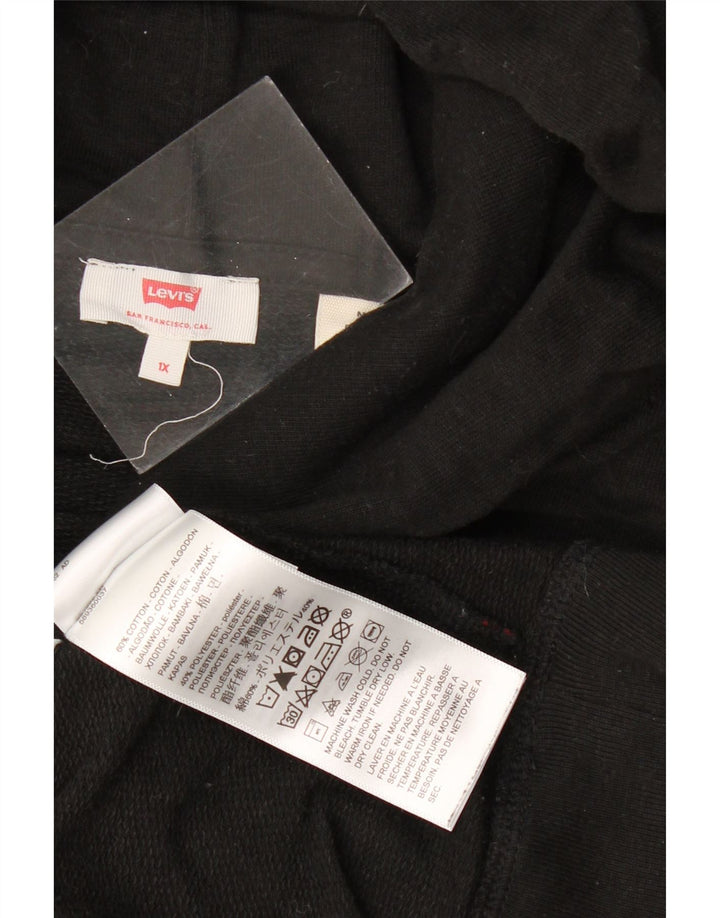 Maglione con cappuccio grafico oversize da donna LEVI'S UK 18 XL cotone nero