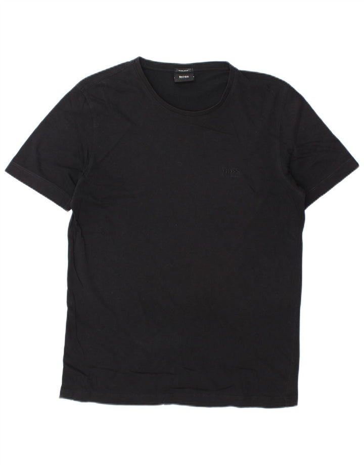 T-shirt Hugo Boss da uomo con vestibilità regolare, media, nera