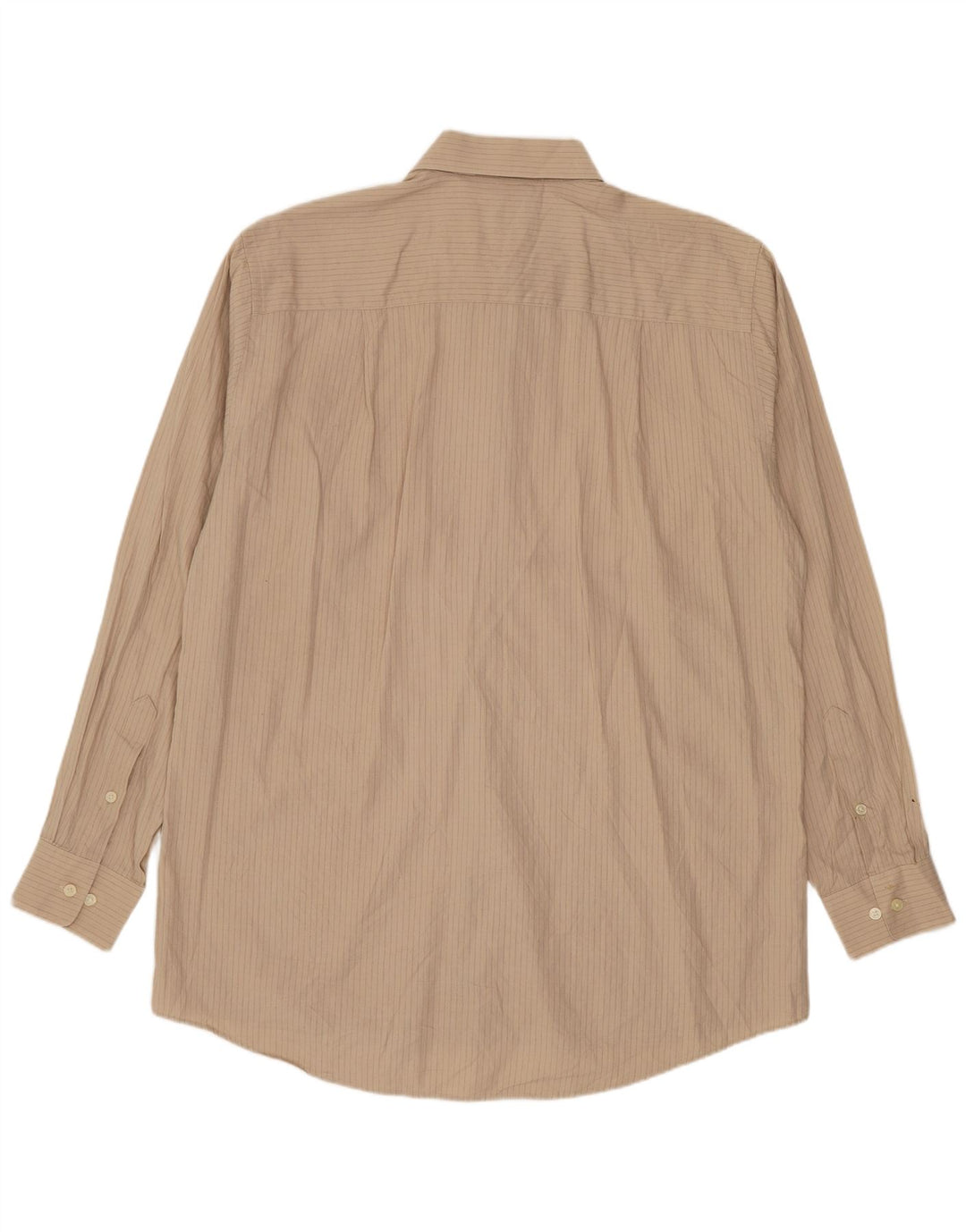 Camicia da uomo Calvin Klein taglia 16 grande cotone a righe beige