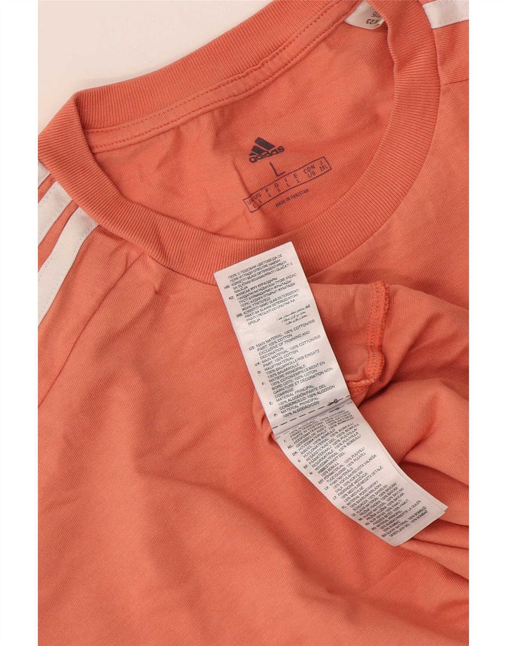 Maglietta Adidas da uomo Top Large in cotone arancione