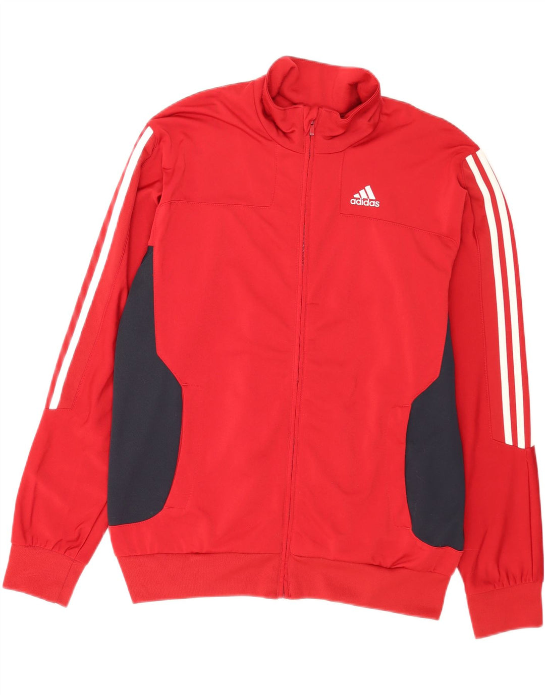 Giacca da tuta grafica da uomo Adidas UK 40/42 Medium Red Colourblock