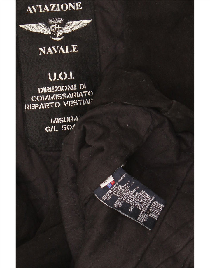 Cappotto da marinaio da uomo Aviazione Navale UK 38 cotone nero medio
