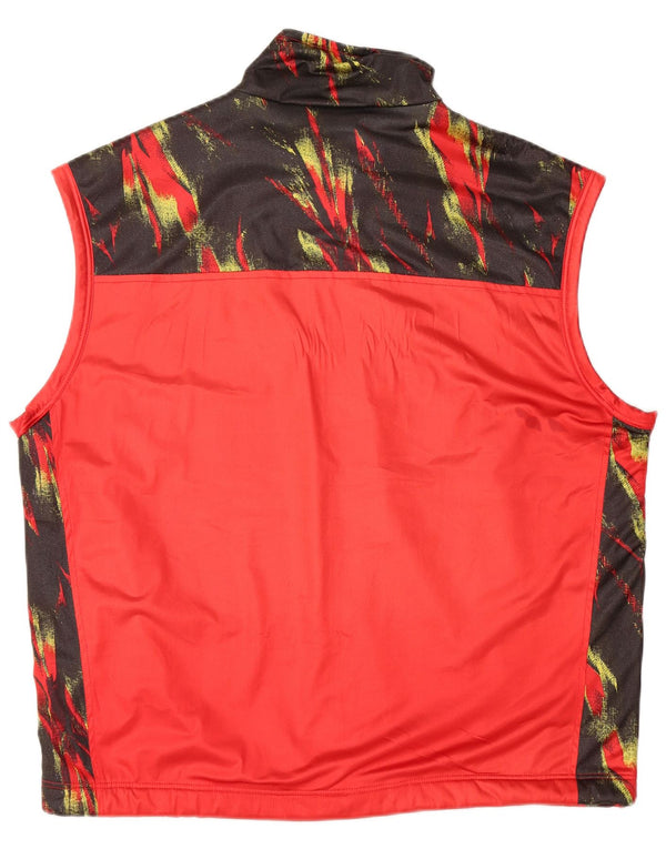 Giacca da tuta senza maniche da uomo BRIKO XL Poliestere color block rosso