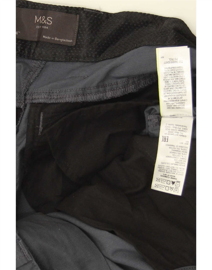 Pantaloncini cargo da uomo Marks & Spencer W34 grandi in cotone grigio