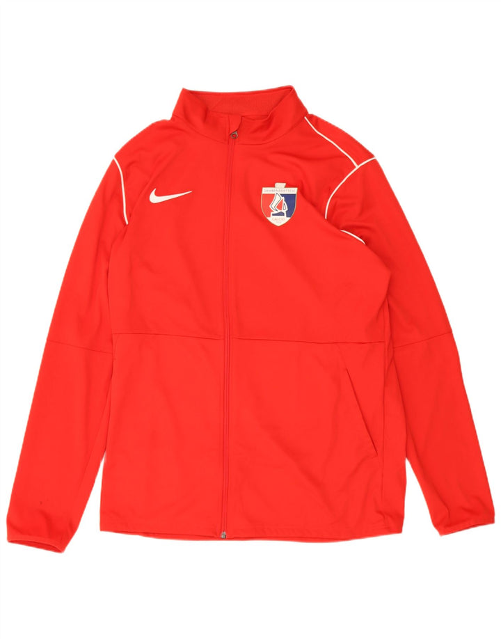 Giacca da tuta grafica Nike Dri Fit da uomo XL rossa in poliestere