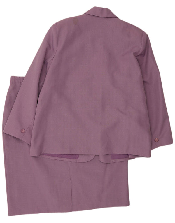 Set gonna vintage da donna a 2 bottoni UK 22 3XL W42 poliestere viola