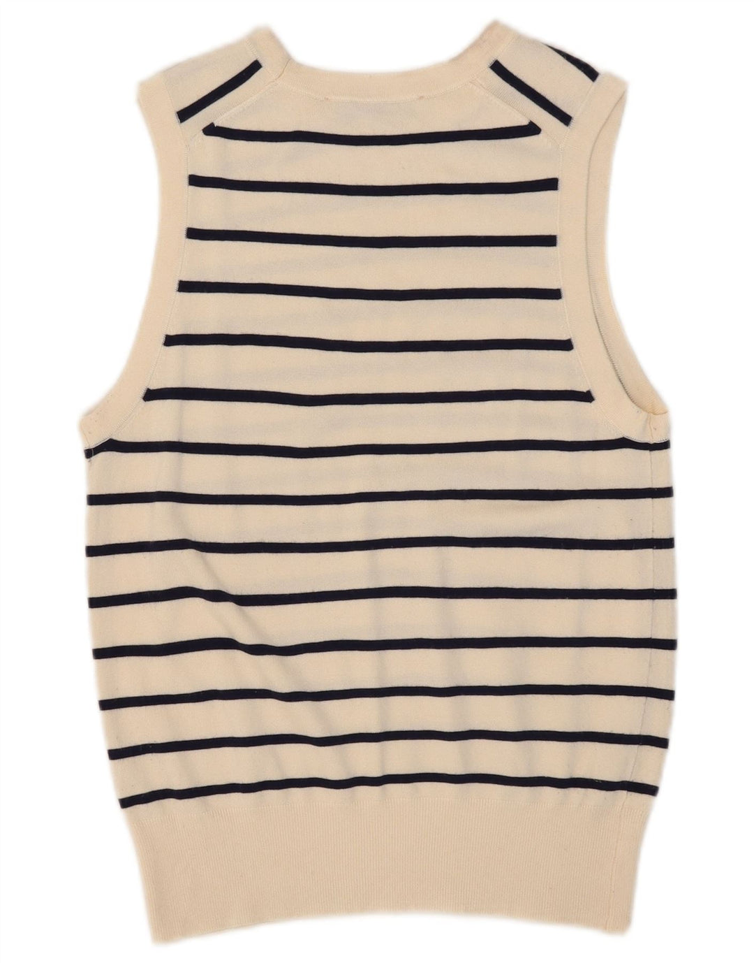 Canotta canotta da donna Zara UK 12 media bianco sporco a righe
