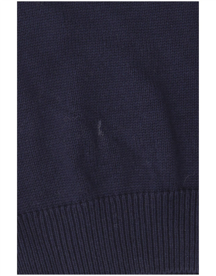 Maglione da uomo con collo con zip Wrangler piccolo in cotone blu navy