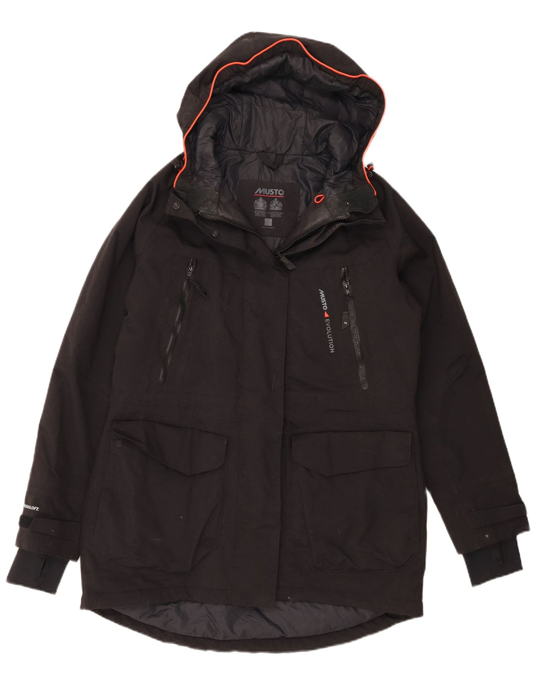 Giacca Parka con cappuccio da donna Musto UK 12 Medium Nero Poliammide