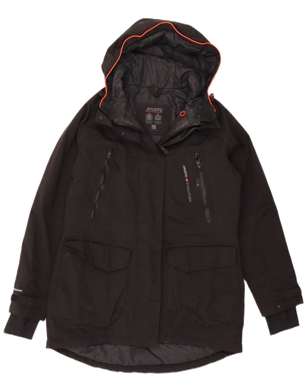 Giacca Parka con cappuccio da donna Musto UK 12 Medium Nero Poliammide