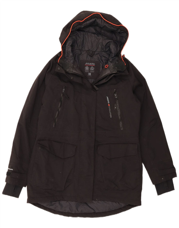 Giacca Parka con cappuccio da donna Musto UK 12 Medium Nero Poliammide