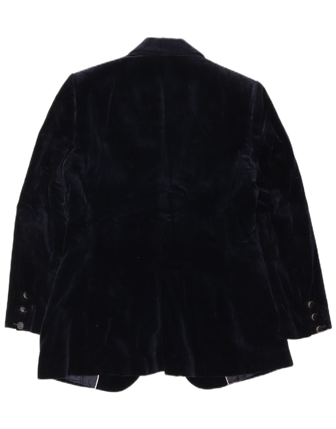 Giacca blazer in velluto a 1 bottone da donna Massimo Dutti EU 38 blu navy medio