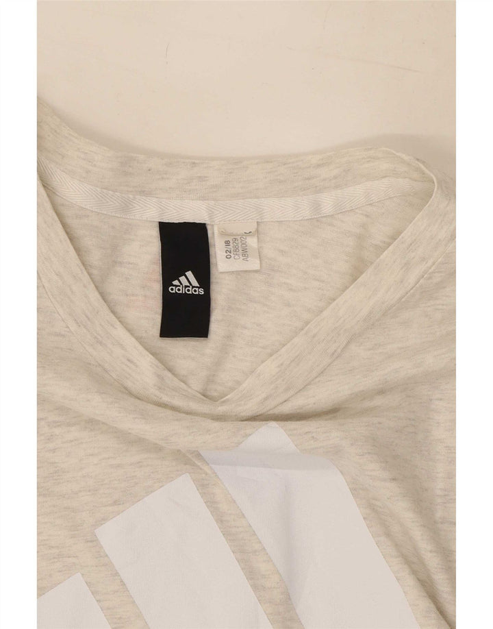 Maglietta grafica da donna Adidas Top UK 14 Grigio medio