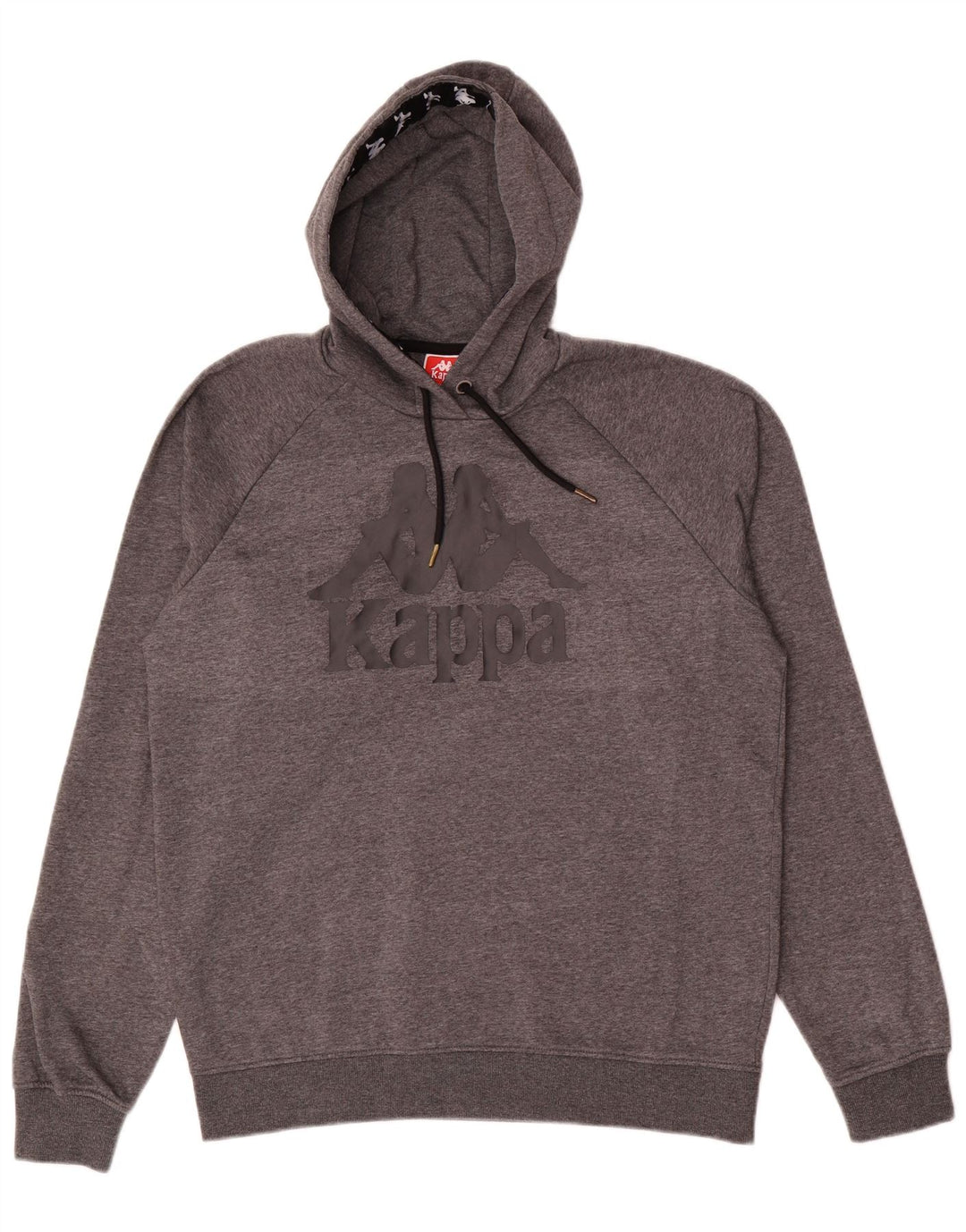 Felpa con cappuccio grafica da uomo Kappa grande poliestere grigio