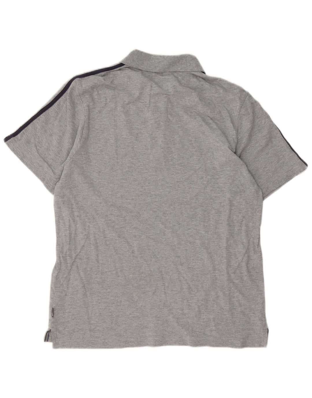 Polo ADIDAS da uomo in cotone grigio medio