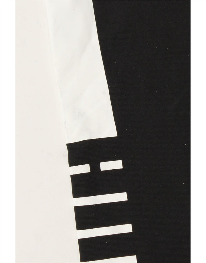 PUMA Womens Graphic Leggings UK 12 Medium  Black Colourblock Polyester Vintage Puma and Second-Hand Puma from Messina Hembry 