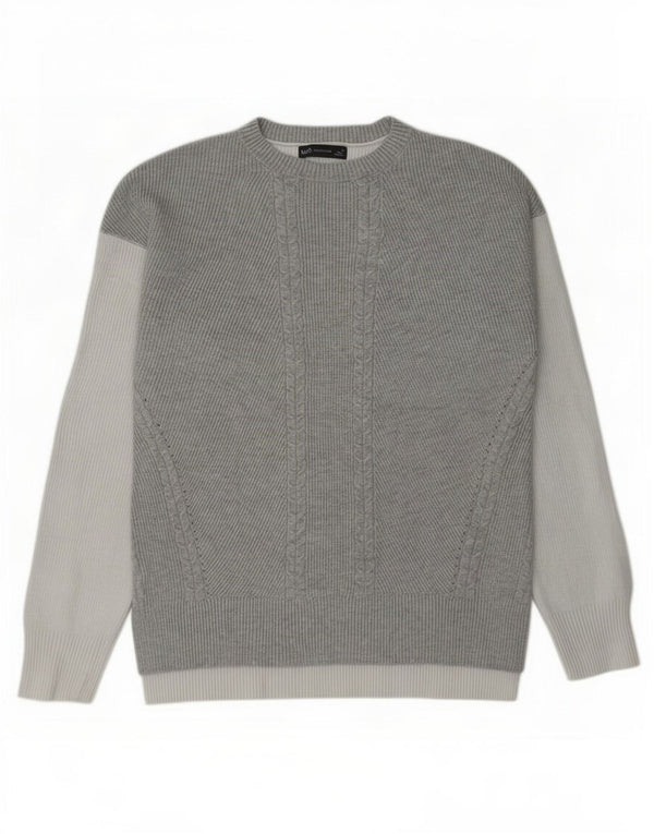 Maglione maglione girocollo da donna Marks & Spencer UK 14 Grigio medio