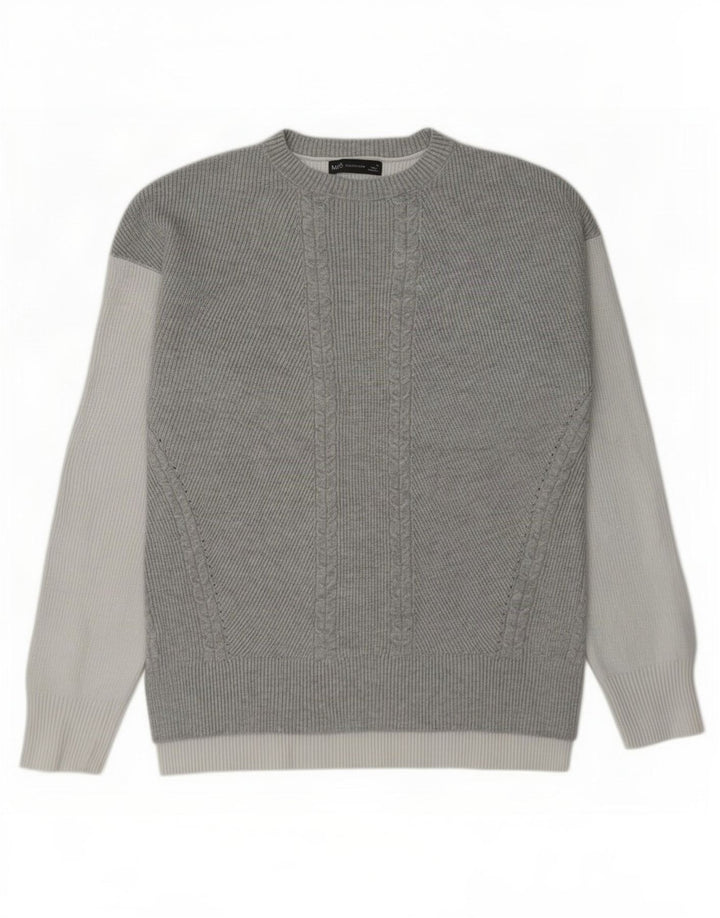 Maglione maglione girocollo da donna Marks & Spencer UK 14 Grigio medio