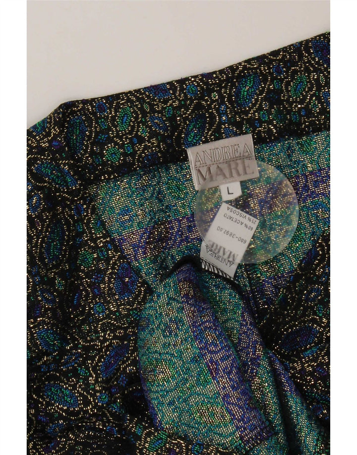 Camicetta a maniche corte corta da donna Andrea Mare UK 14 grande multicolore