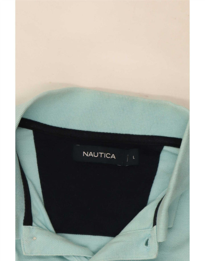 Polo da uomo Nautica Large in cotone turchese