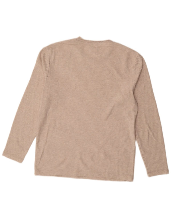 Top Zara da uomo a maniche lunghe in poliestere beige medio
