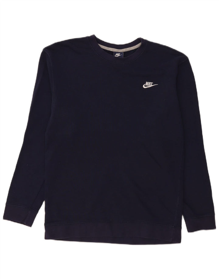 Felpa da uomo Nike Maglione grande in cotone blu navy