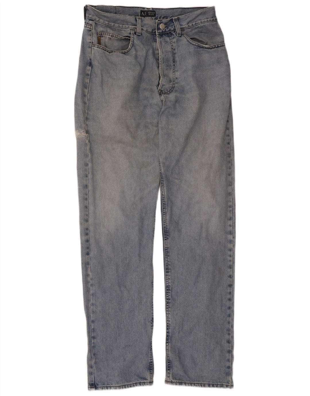 Jeans dritti da donna Armani W34 L33 cotone blu
