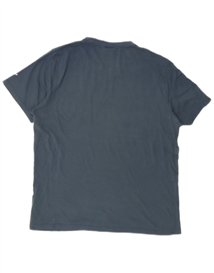 T-shirt grafica da uomo Puma grande in cotone blu