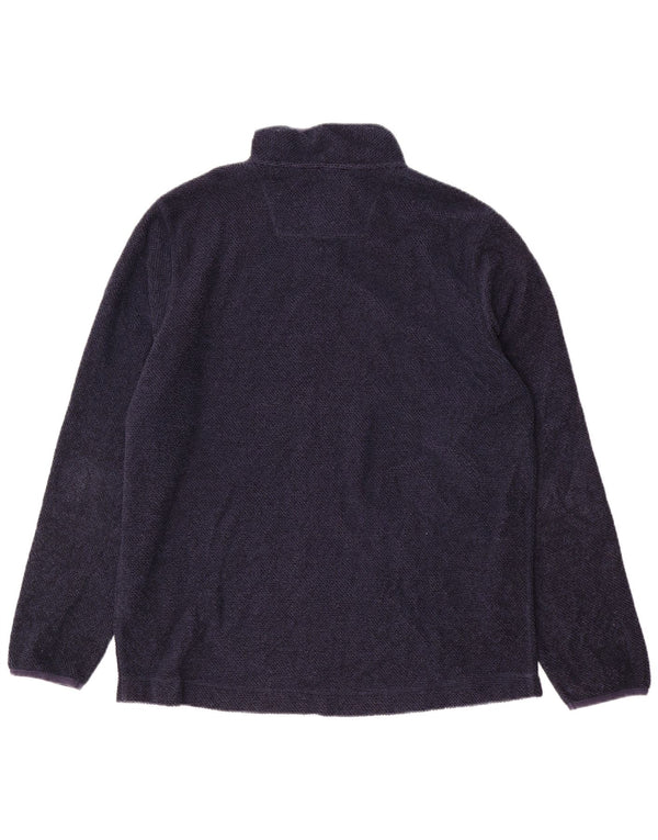 WEIRD FISH Felpa da uomo con zip e collo maglione XL blu navy poliestere