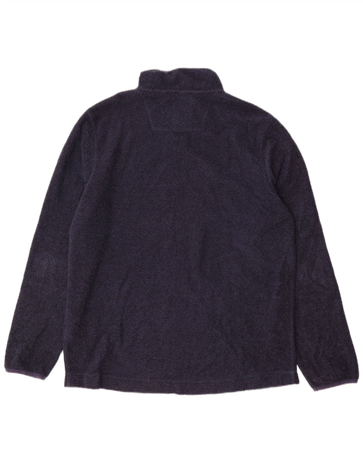 WEIRD FISH Felpa da uomo con zip e collo maglione XL blu navy poliestere