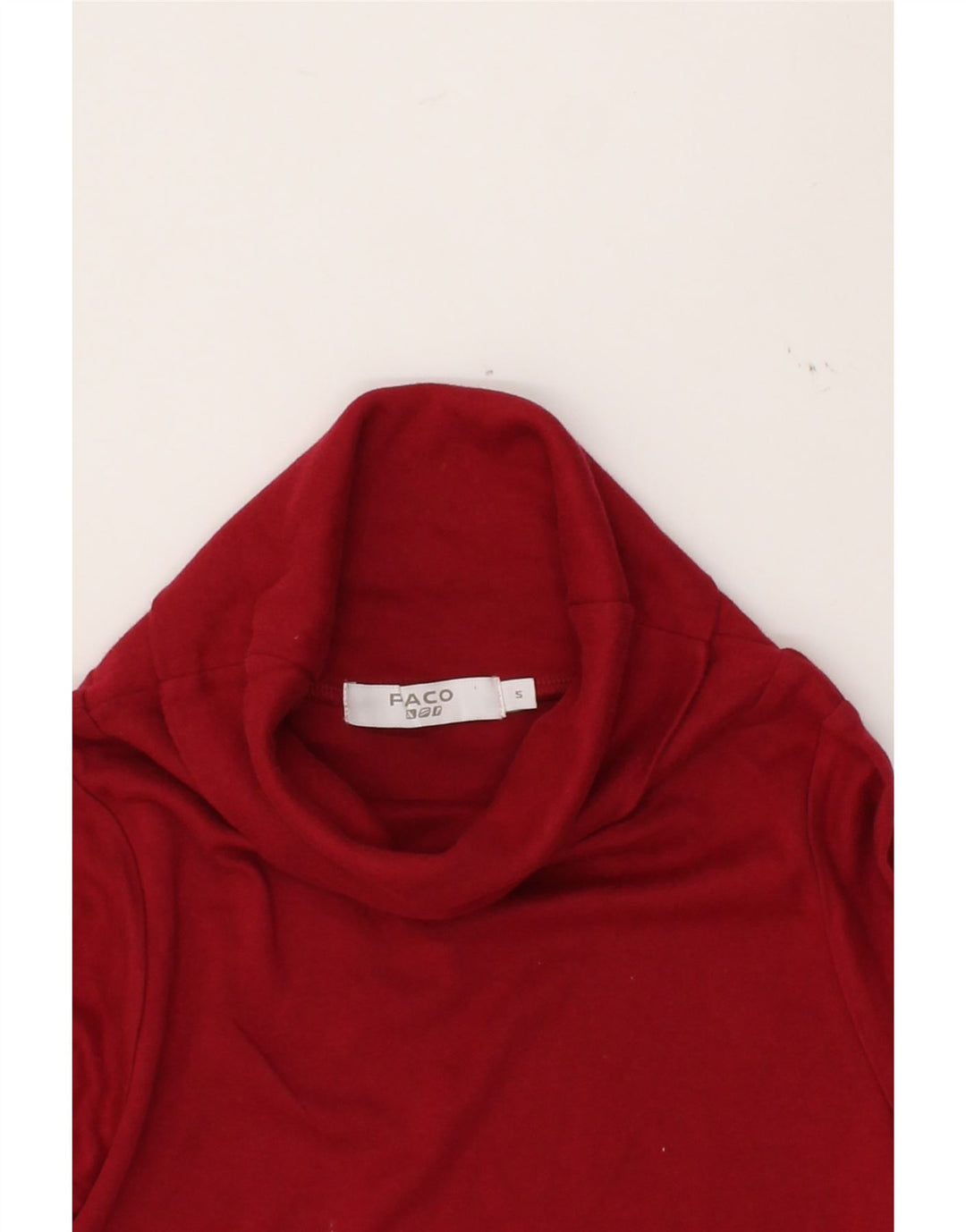 PACO Womens Hooded Top Long Sleeve UK 8 Small Red Cotton Vintage Paco and Second-Hand Paco from Messina Hembry 