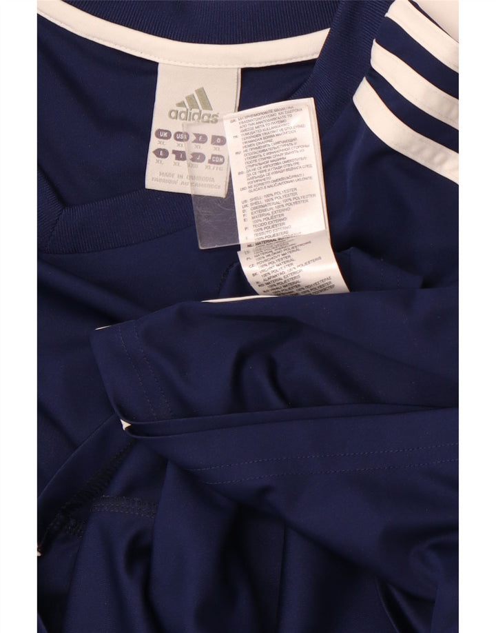 T-shirt ADIDAS da uomo Climalite Top XL poliestere blu navy