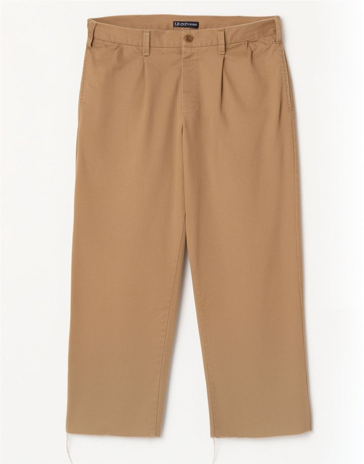 Pantaloni cropped da uomo Izod W32 L25 in cotone beige