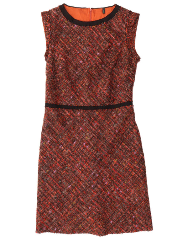 Abito tubino senza maniche da donna Benetton UK 12 medio multicolore chiazzato