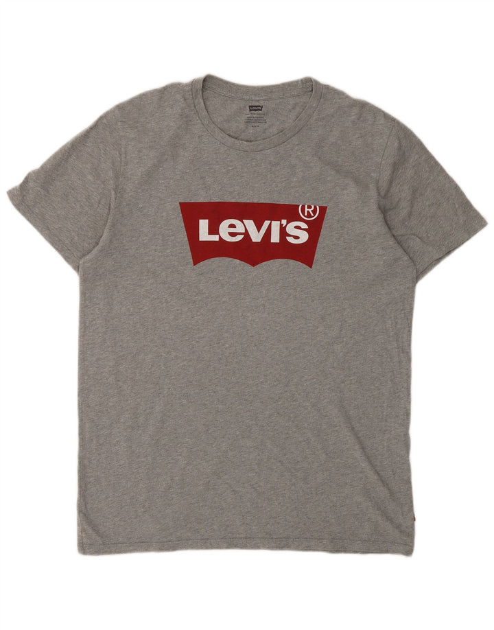 T-shirt grafica da uomo Levi's Top in cotone mélange grigio medio
