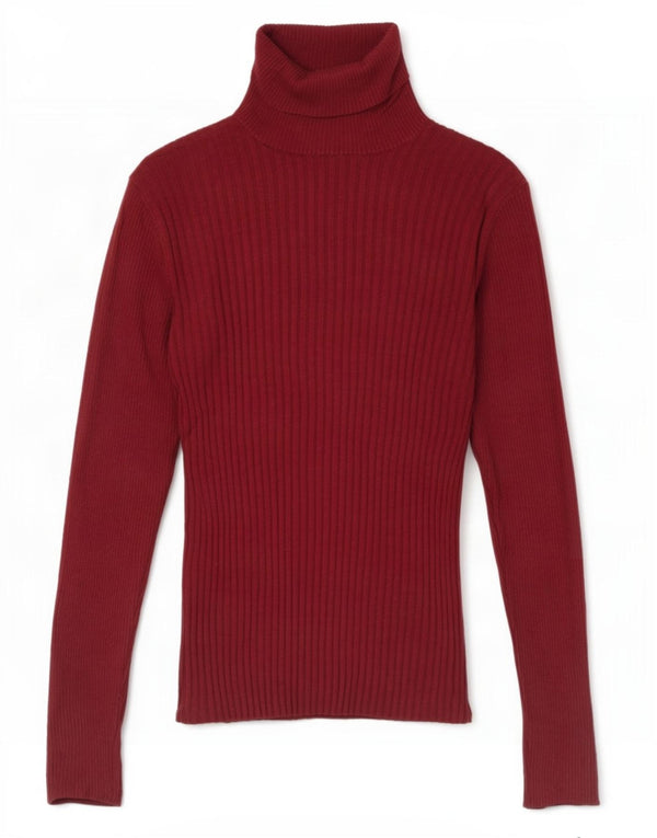 Maglione maglione a collo alto da donna Lipsy UK 14 Viscosa bordeaux media