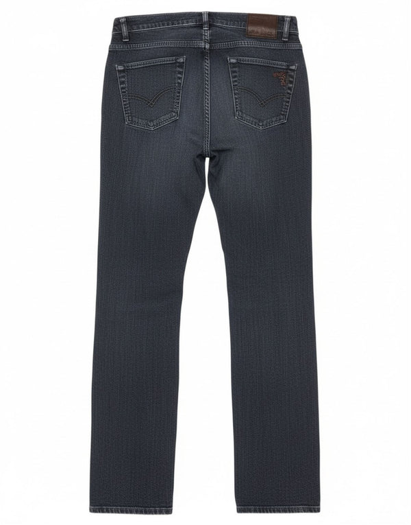 Jeans Dritti Donna Trussardi W28 L35 Blu Navy Cotone