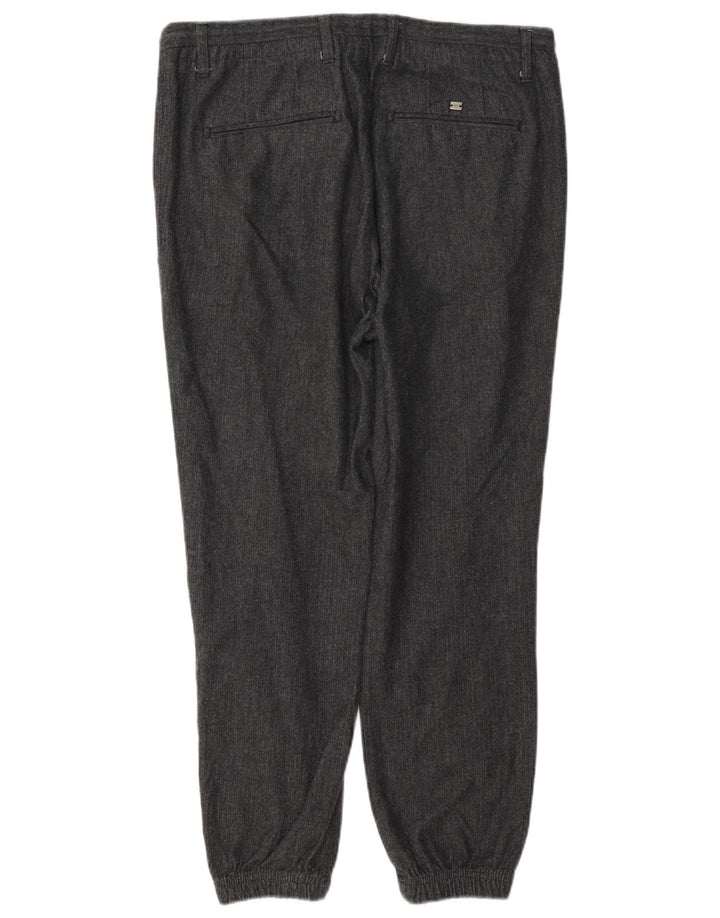 Pantaloni chino da uomo Massimo Dutti EU 42 Large W32 L28 Grigio a spina di pesce