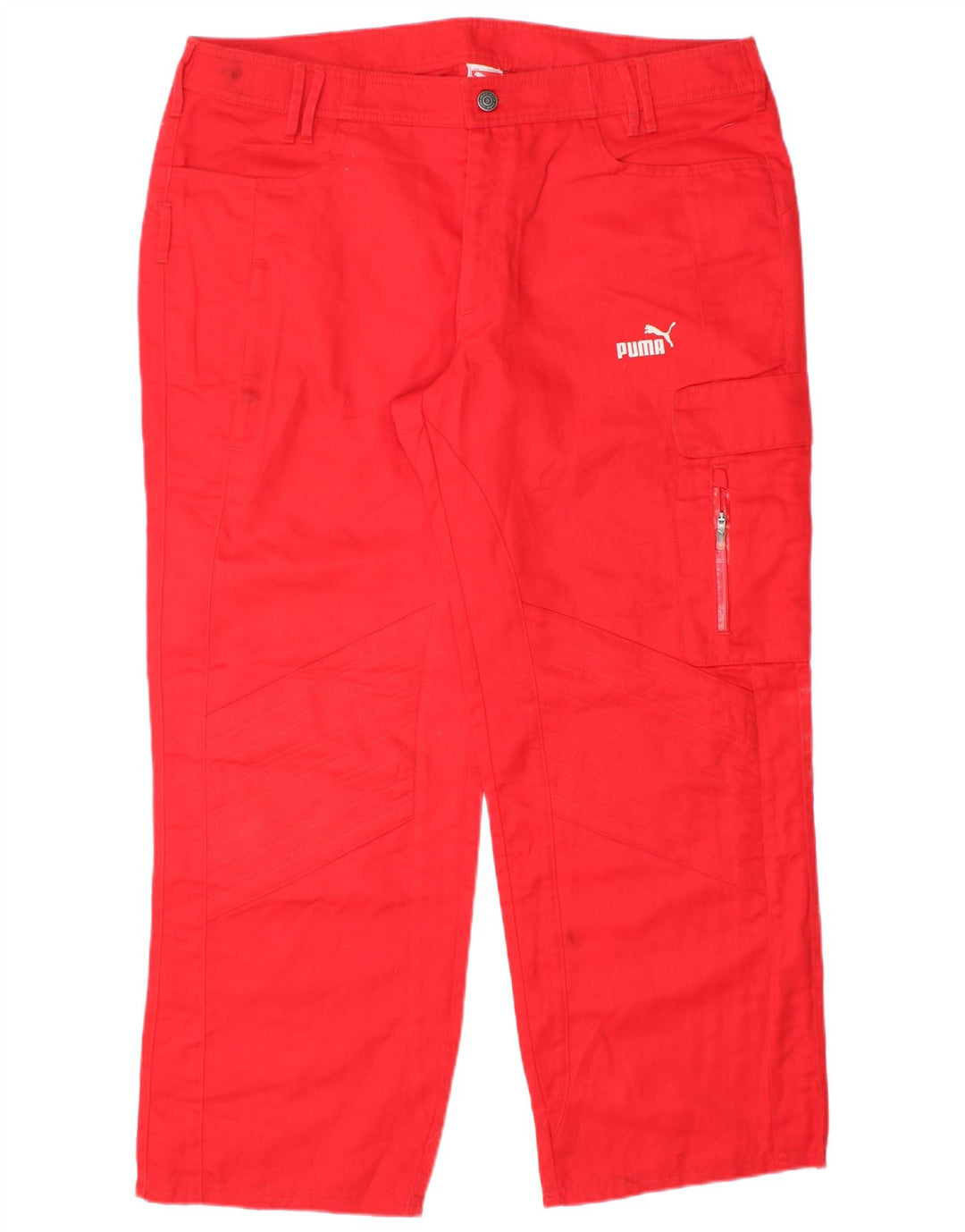 Pantaloni cargo dritti da uomo PUMA W36 L28 Rossi