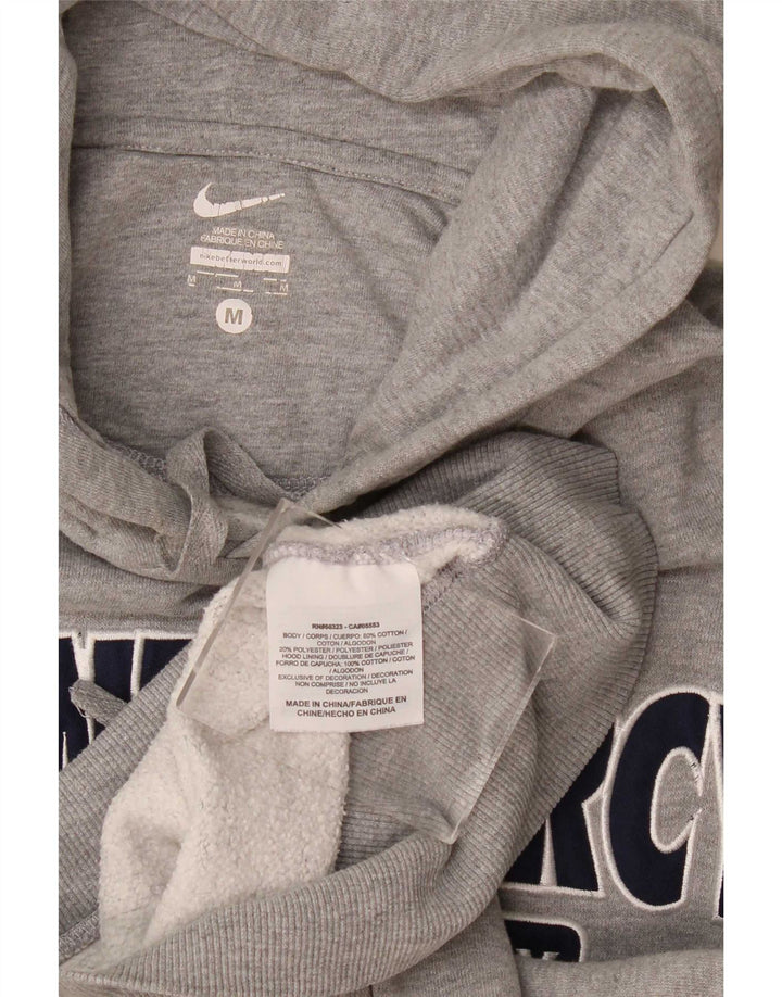 Felpa con cappuccio grafica Nike Mount Mercy University da uomo grigio medio chiazzato