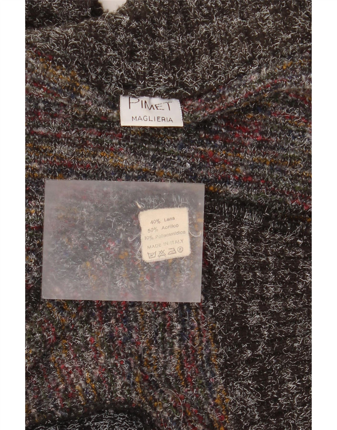 Maglione cardigan da uomo Pimet grande lana screziata grigia