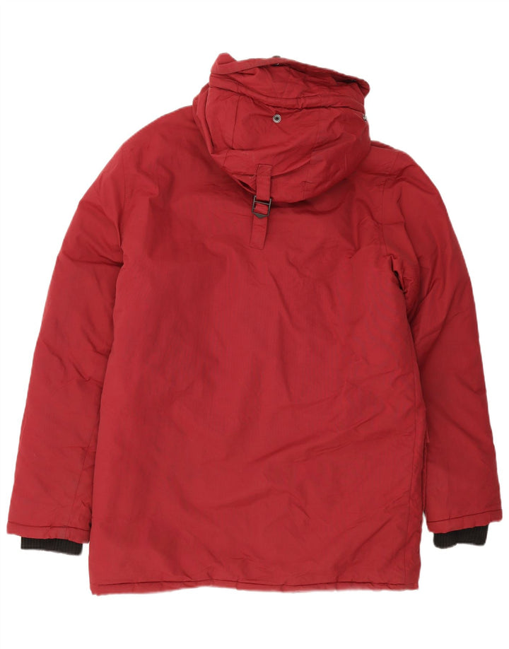 Giacca imbottita con cappuccio da uomo Superdry UK 38 nylon bordeaux medio