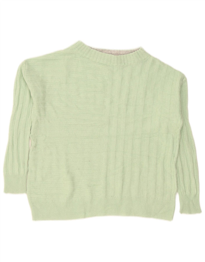 Maglione maglione oversize con scollo a barca da donna Marks & Spencer UK 10 piccolo verde