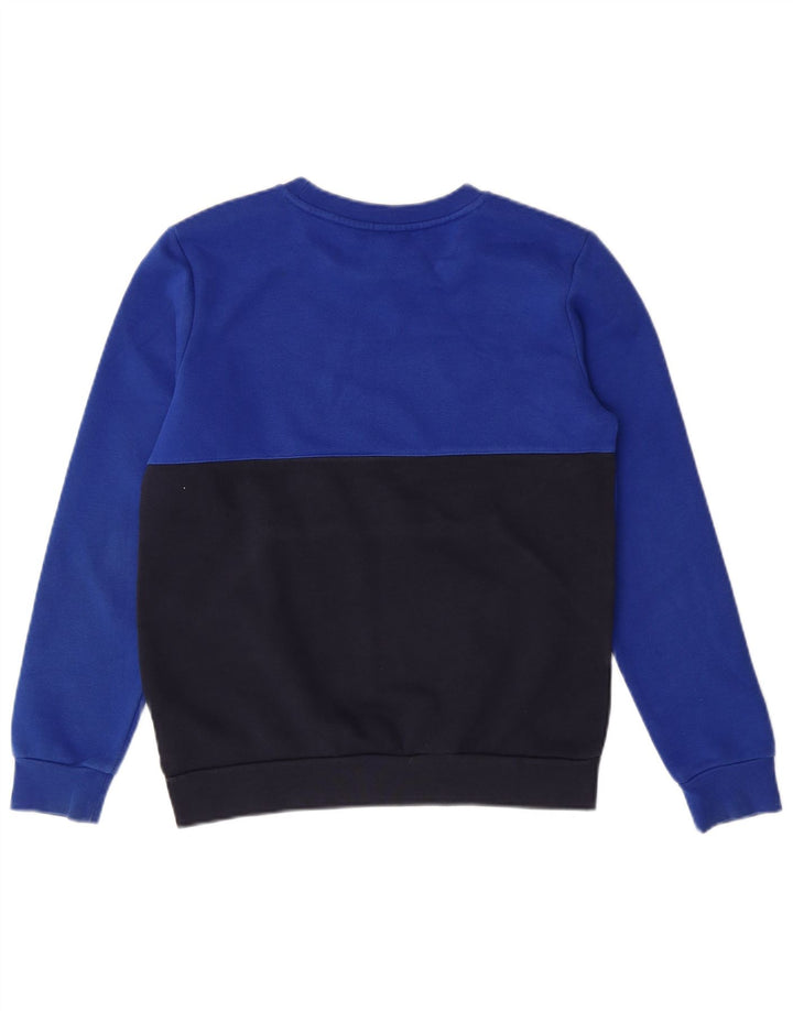 ADIDAS Boys Graphic Sweatshirt Jumper 11-12 Years Blue Cotton