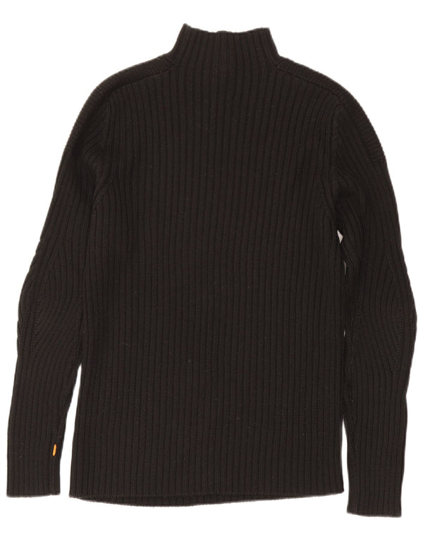 Hugo Boss Maglione da uomo con collo alto e maglione grande in lana nera