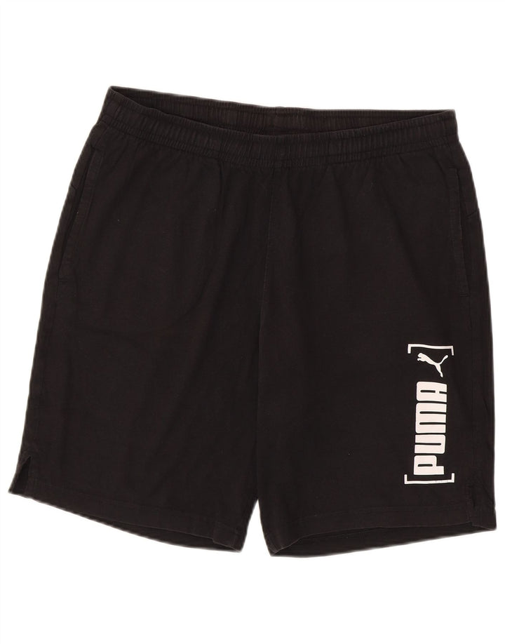 Pantaloncini sportivi grafici da uomo Puma Large neri