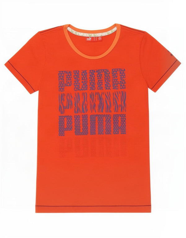 T-shirt grafica da donna Puma UK 10 piccola arancione