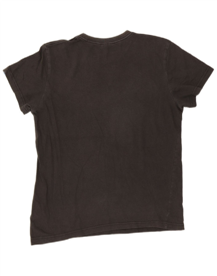 T-shirt grafica da uomo Adidas Top grande in cotone grigio