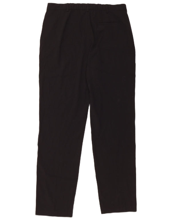 Pantaloni da abito dritti da donna Marks & Spencer UK 14 Large W32 L30 Neri